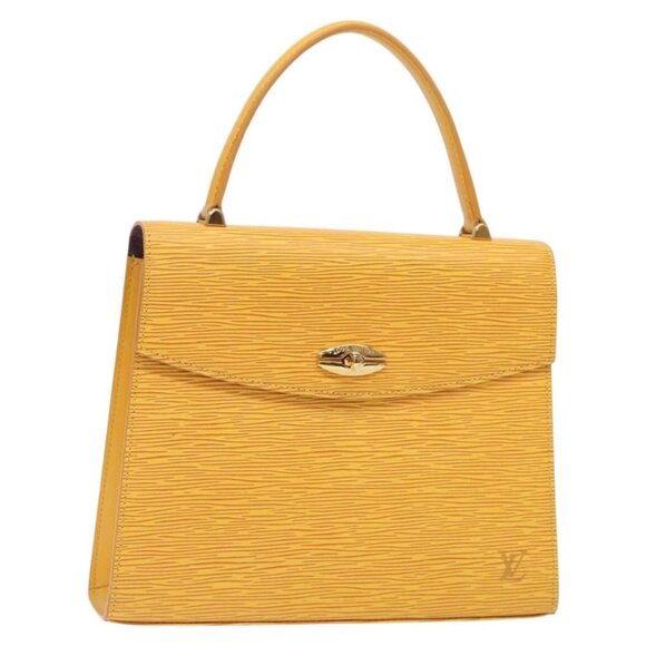 LOUIS VUITTON Epi Malesherbes Hand Bag Tassili Yellow Jonne M52379 Auth 134782 - Picture 1 of 16